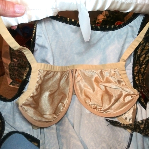 Vintage 1990's/Y2K Tribal Print Baja Blue Tan/Black High-Cut One Piece Swimsuit - Picture 7 of 12